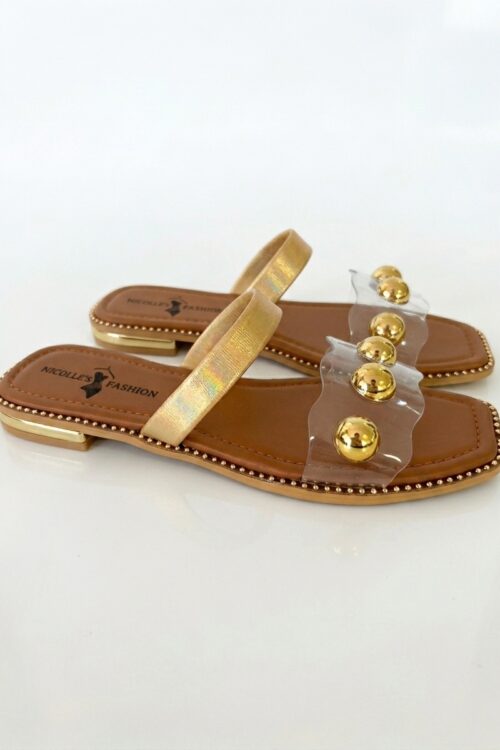 Sandalias con Dorado