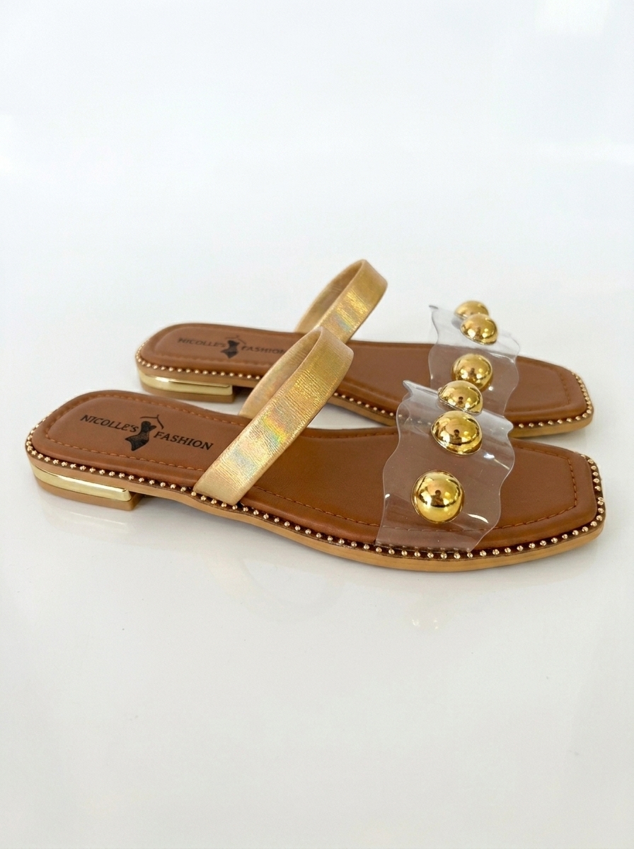 Sandalias con Dorado